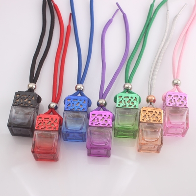 Good price Customized Color 6ml Car Perfume Glass Bottle With Colorful Lid And String online