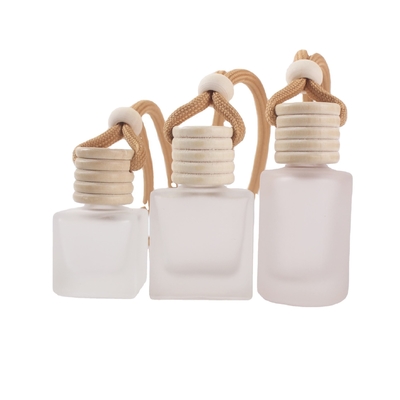 Good price 8ml 10ml 12ml Frosted Car Diffuser Perfume Bottle Round / Square With String online