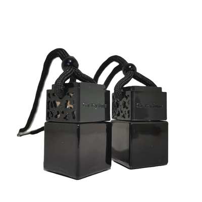 Good price 8ml Bright Black Square Car Air Freshener Bottles Empty Car Hanging Diffuser Bottles online