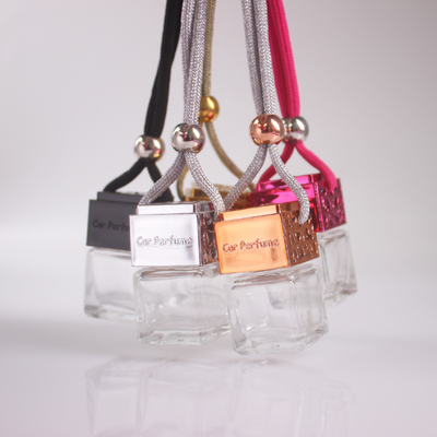 Good price Transparent Glass Car Perfume Bottle With Colorful Wooden Lid And String online