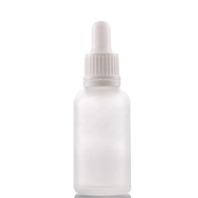 Good price Transparent Frosted Glass Essential Oil Bottles , 30ml Empty Essential Oil Dropper Bottle online