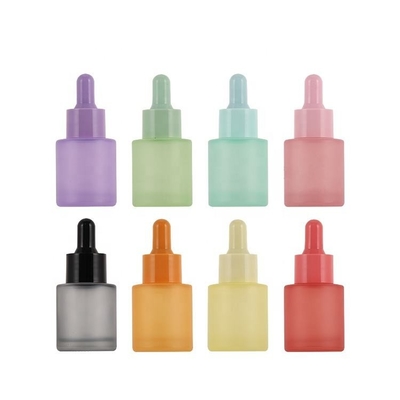 Good price Flat Shoulder Cylinder Dropper Bottle , Skin Care 20ml Glass Dropper Bottle online