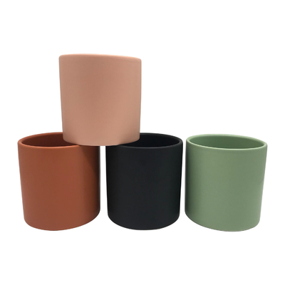 Good price Nordic Cylinder Candle Jars Matte Color Empty Ceramic Candle Vessel Candle Jars online