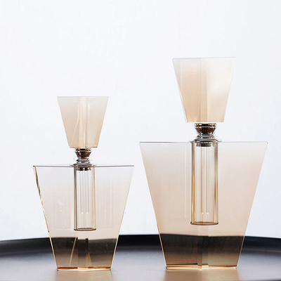 Guter Preis Orange leere Kristallparfümflaschen, elegante Glasparfümflasche zum Nachfüllen. Online